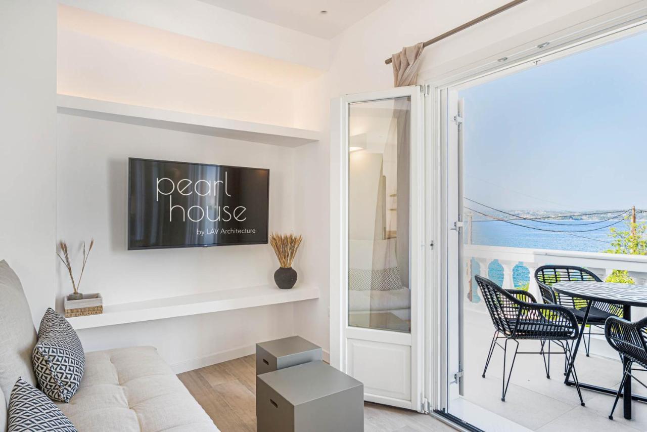 Pearl House - Luxurious New Beach Villa In Spetses Stunning View Ligoneri ภายนอก รูปภาพ